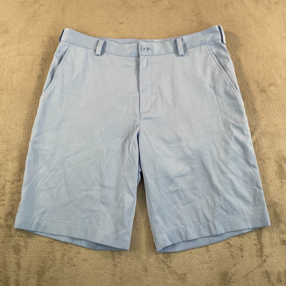 Nike Golf DRI FIT Shorts Men 34‎ Sky Blue Performance Flat Front NWOT